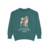 English Toy Spaniel Mom Sweatshirt, Blue Spruce, front view