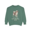 English Toy Spaniel Mom Sweatshirt, Light Green, front view