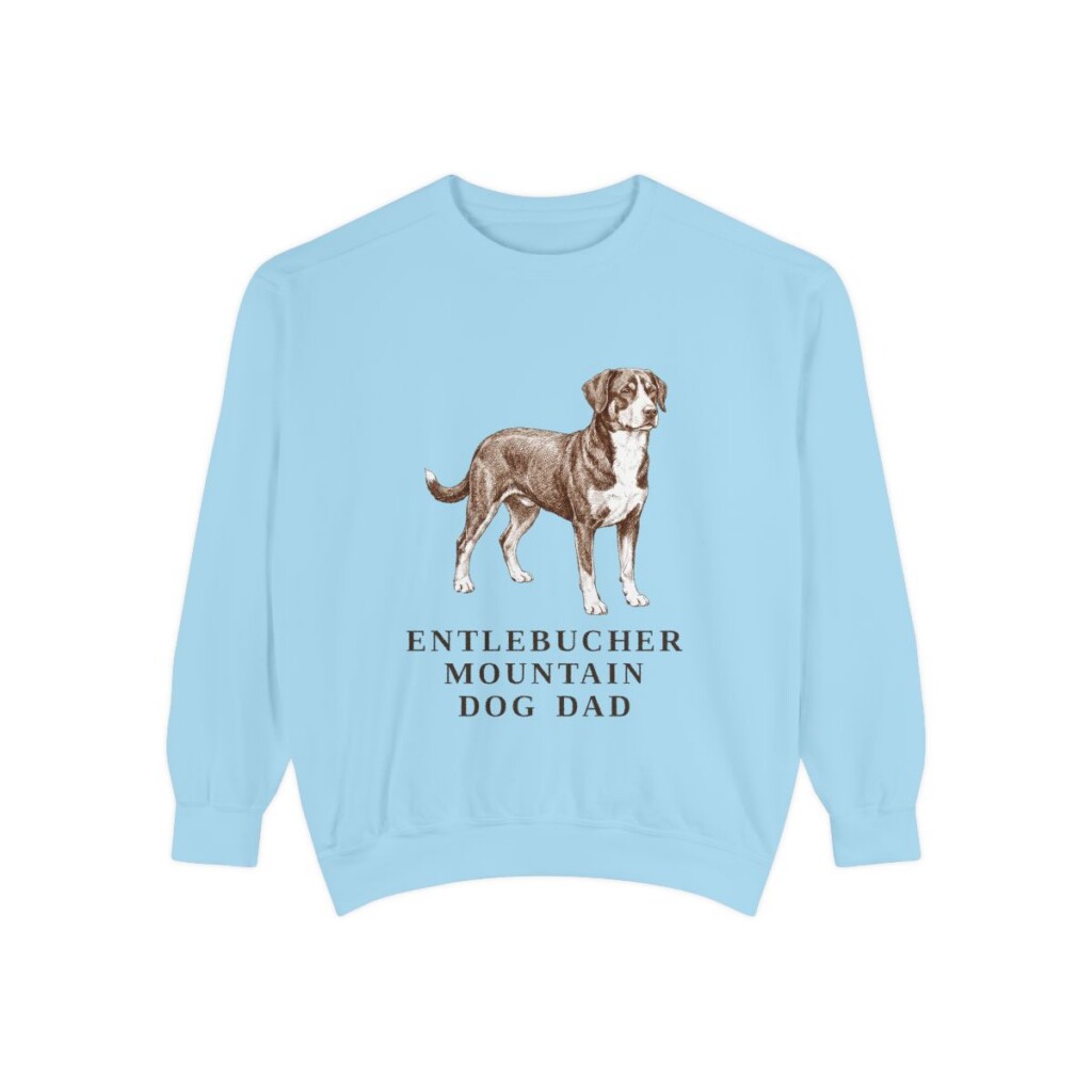 Entlebucher Mountain Dog Dad Sweatshirt, Chambray, front view