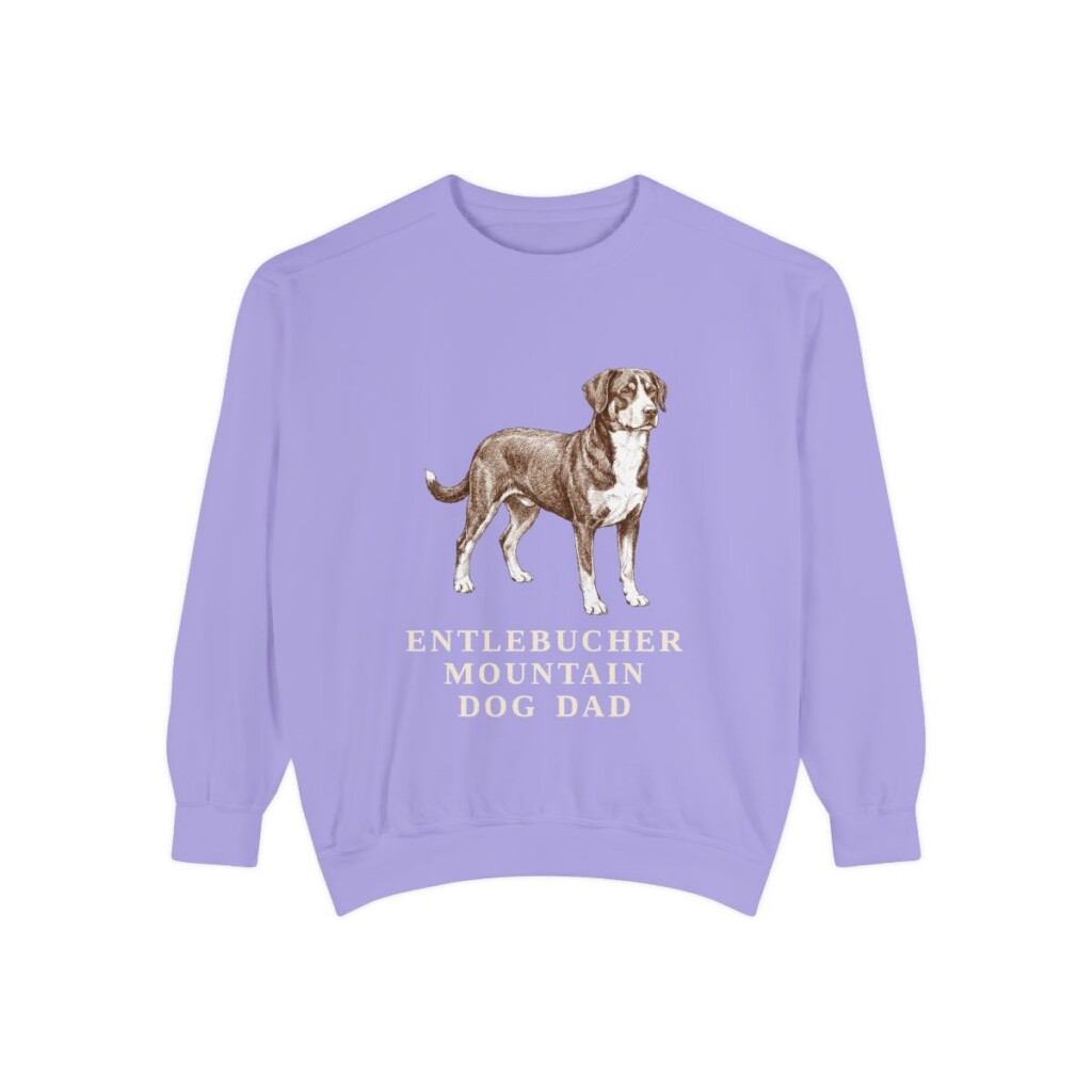 Entlebucher Mountain Dog Dad Sweatshirt, Violet, front view