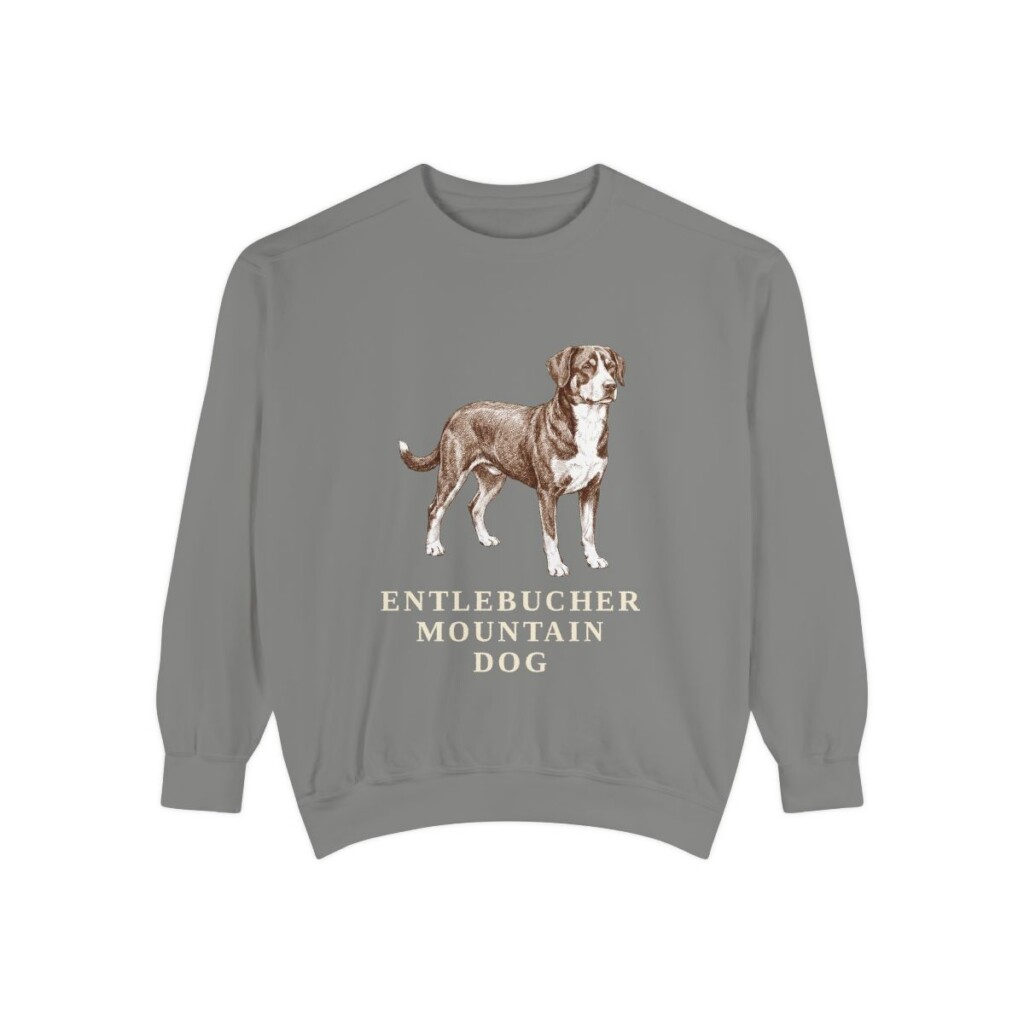 Entlebucher Mountain Dog Sweatshirt, Grey, front view