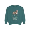 Entlebucher Mountain Dog Humor Sweatshirt, Blue Spruce, front view