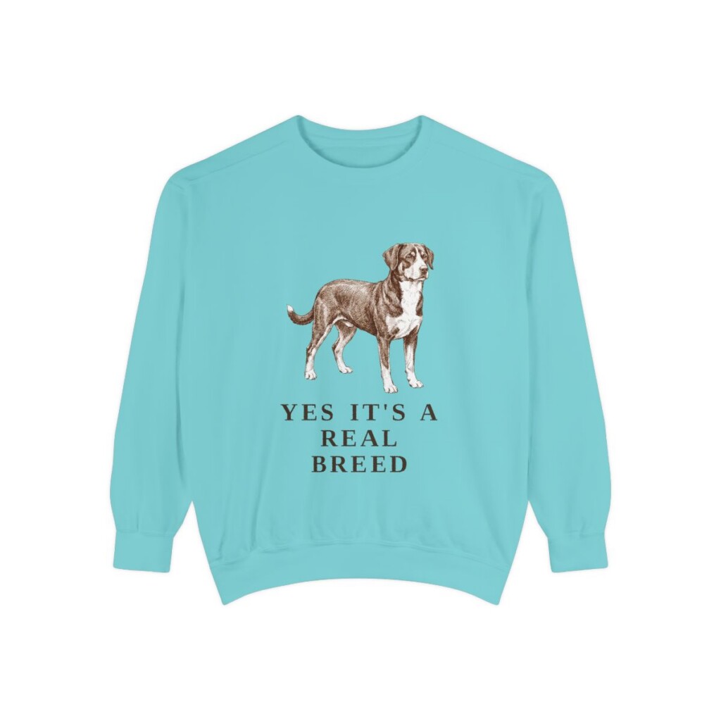Entlebucher Mountain Dog Humor Sweatshirt, Chalky Mint, front view