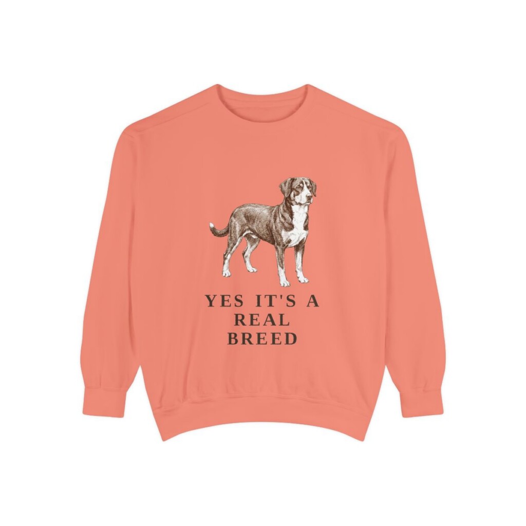 Entlebucher Mountain Dog Humor Sweatshirt, Terracotta, front view