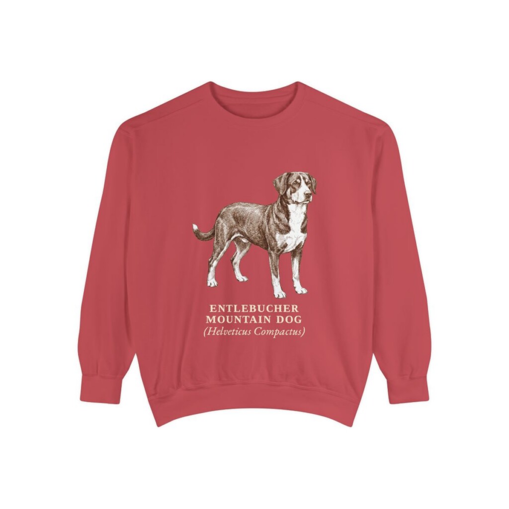 Entlebucher Mountain Dog Latin Sweatshirt, Crimson, front view