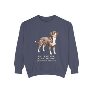 Entlebucher Mountain Dog Latin Sweatshirt, Denim, front view