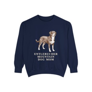 Entlebucher Mountain Dog Mom Sweatshirt, True Navy, front view