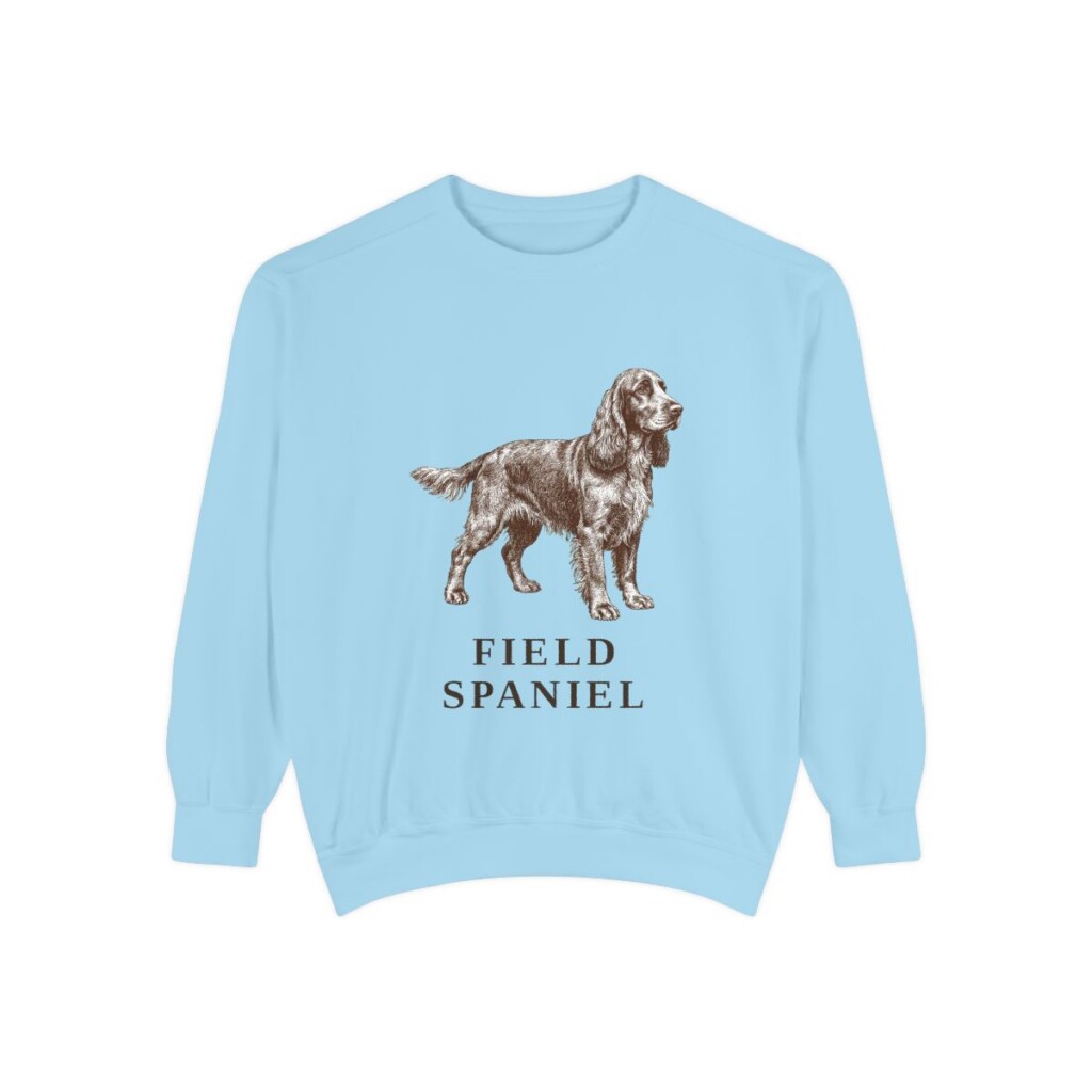 Field Spaniel Sweatshirt, Chambray, front view