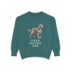 Field Spaniel Dad Sweatshirt, Blue Spruce, front view