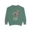Field Spaniel Dad Sweatshirt, Light Green, front view