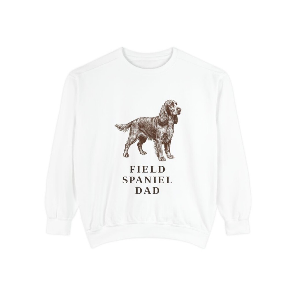 Field Spaniel Dad Sweatshirt, White, front view