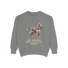Field Spaniel Humor Sweatshirt, Grey, front view