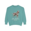 Field Spaniel Humor Sweatshirt, Seafoam, front view