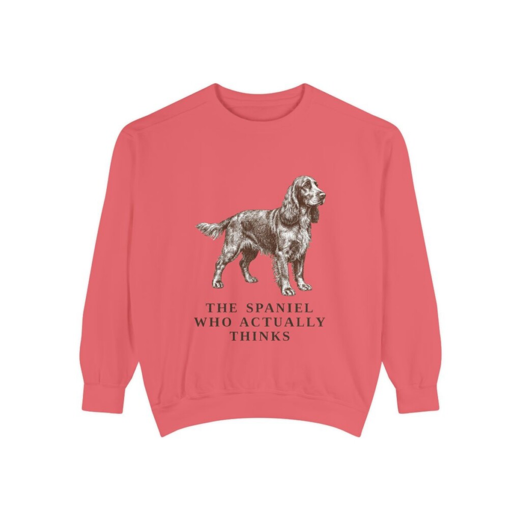 Field Spaniel Humor Sweatshirt, Watermelon, front view