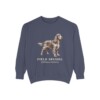 Field Spaniel Latin Sweatshirt, Denim, front view