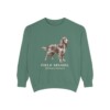 Field Spaniel Latin Sweatshirt, Light Green, front view