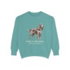 Field Spaniel Latin Sweatshirt, Seafoam, front view