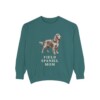 Field Spaniel Mom Sweatshirt, Blue Spruce, front view