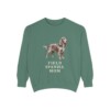 Field Spaniel Mom Sweatshirt, Light Green, front view