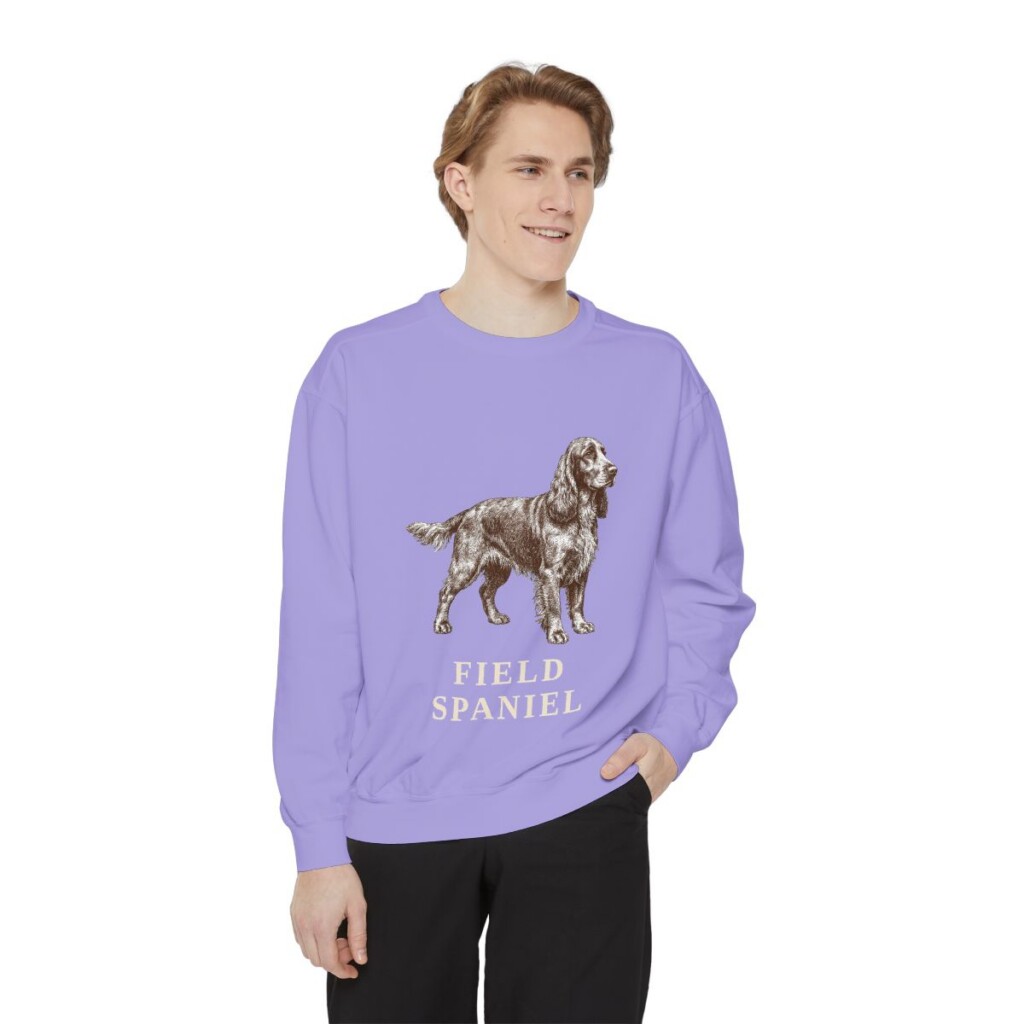Field Spaniel Sweatshirt, Violet, person 1 front