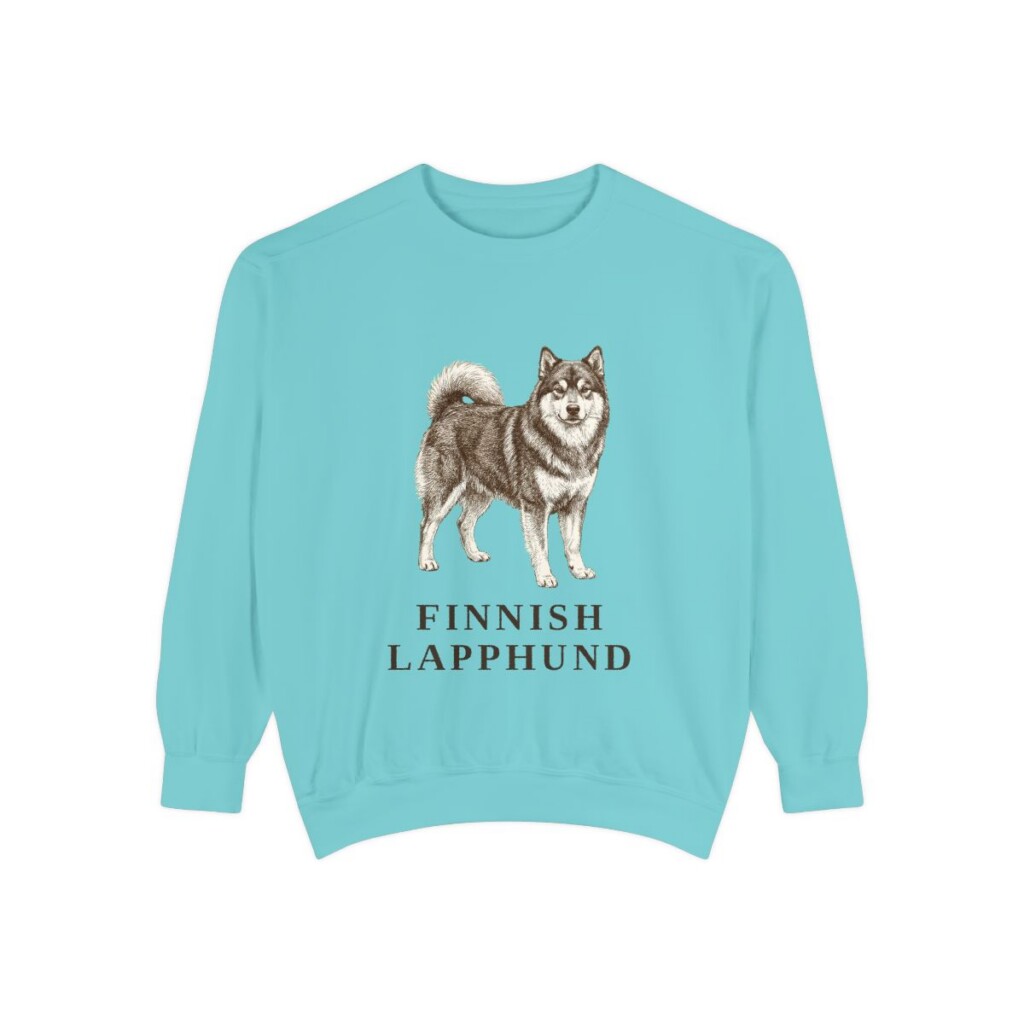 Finnish Lapphund Sweatshirt, Chalky Mint, front view