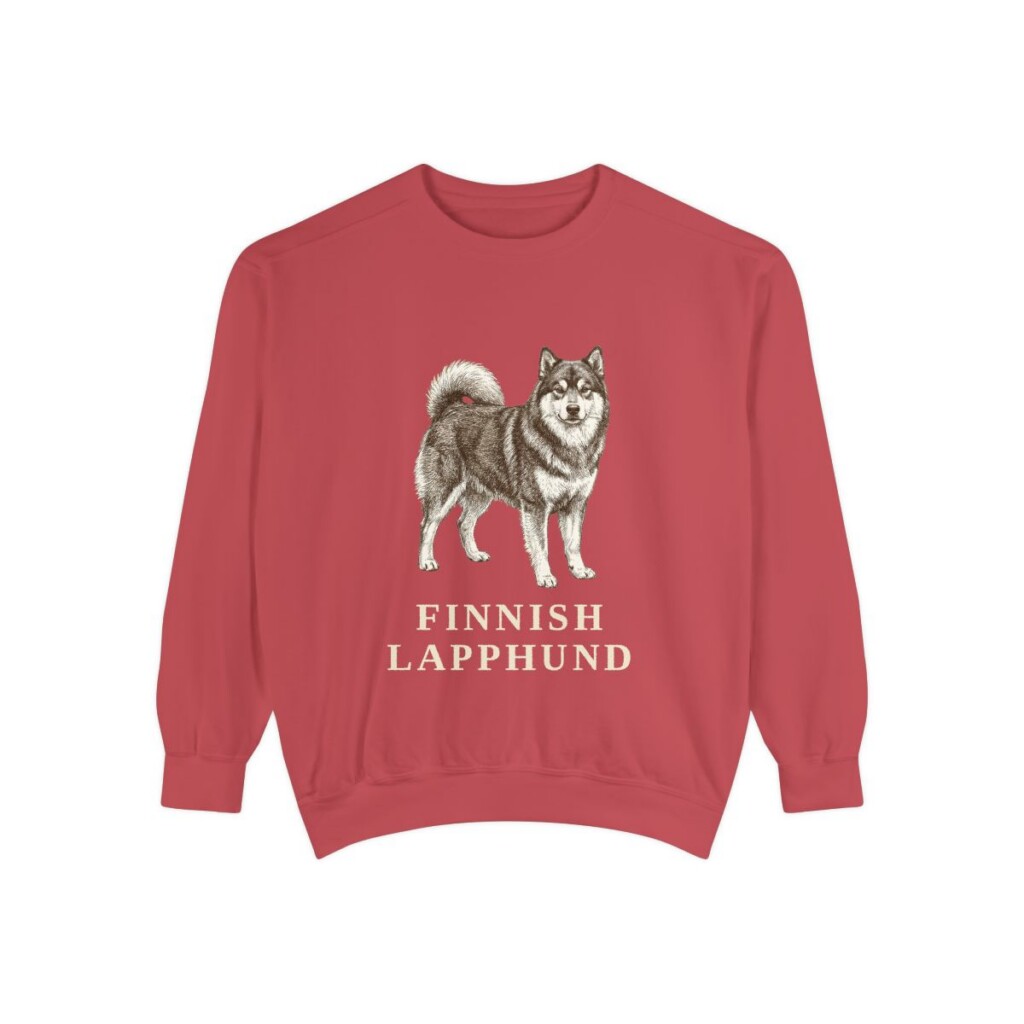 Finnish Lapphund Sweatshirt, Crimson, front view