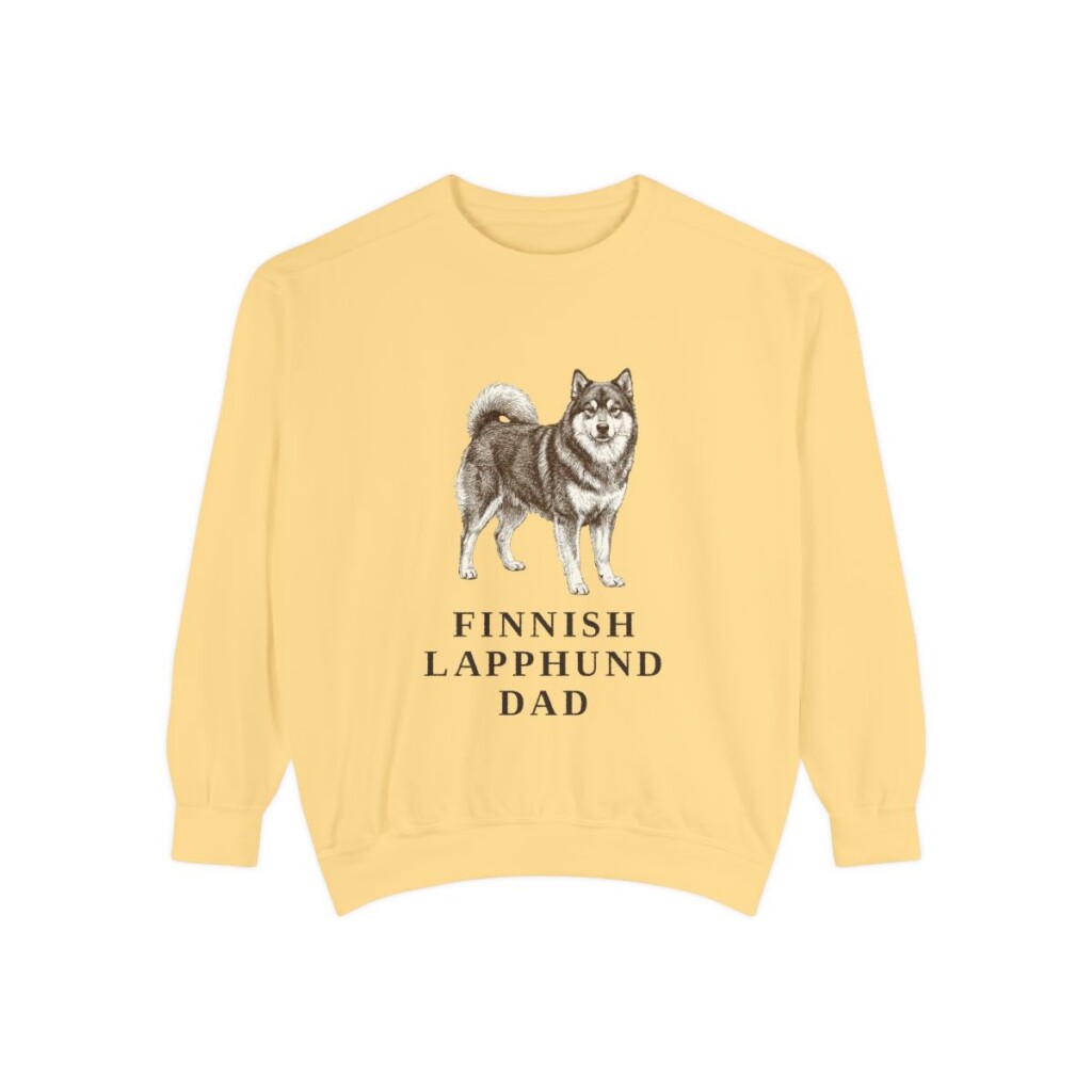 Finnish Lapphund Dad Sweatshirt, Butter, front view