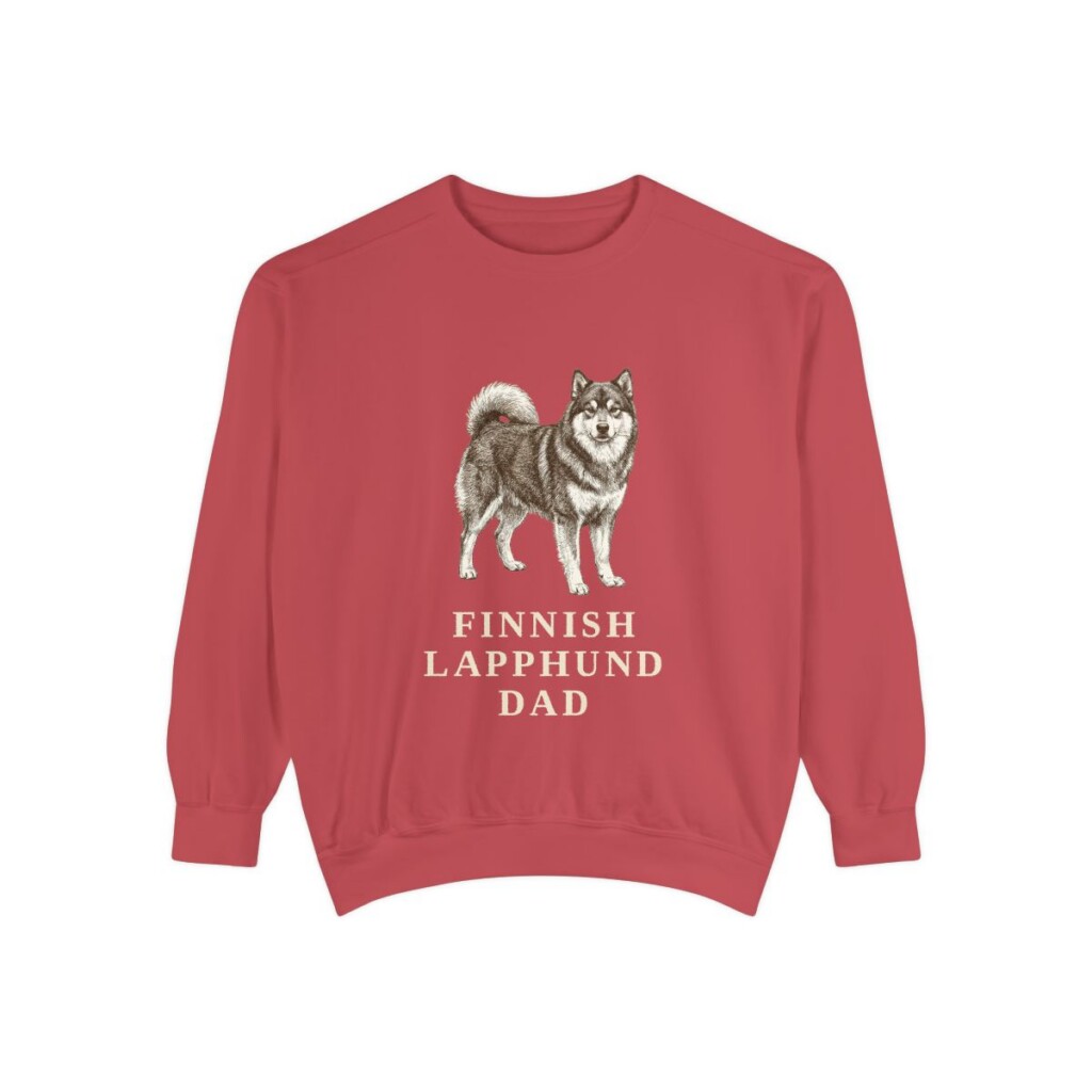 Finnish Lapphund Dad Sweatshirt, Crimson, front view
