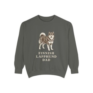 Finnish Lapphund Dad Sweatshirt, Pepper, front view