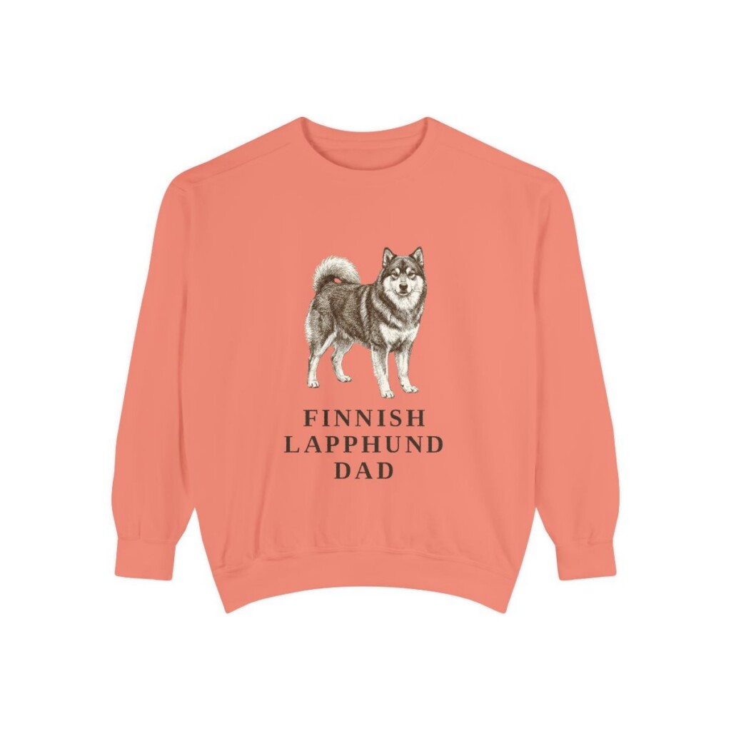 Finnish Lapphund Dad Sweatshirt, Terracotta, front view