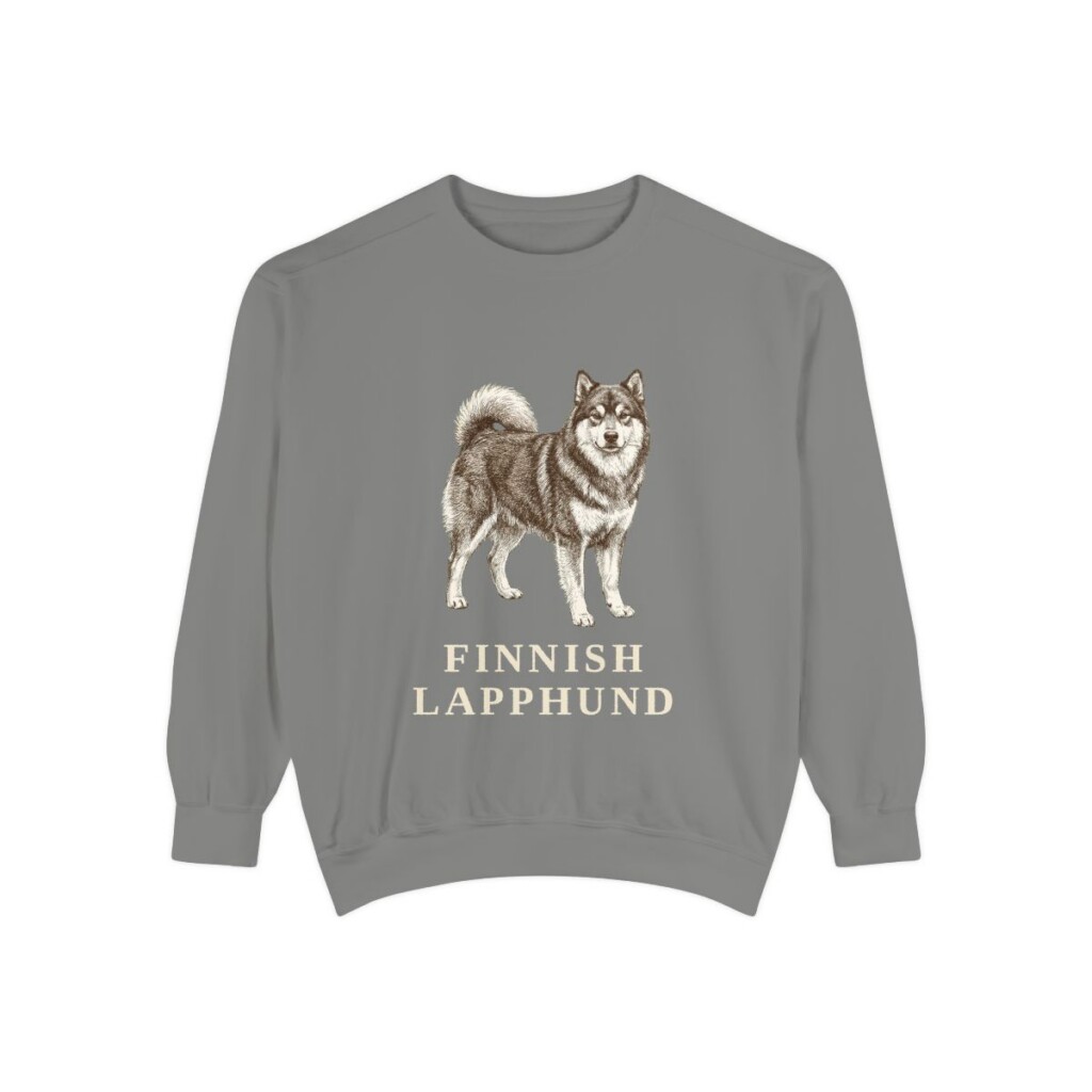 Finnish Lapphund Sweatshirt, Grey, front view