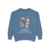 finnish-lapphund-sweatshirt-humor-blue-jean Finnish Lapphund Humor Sweatshirt, Blue Jean, front view