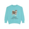 finnish-lapphund-sweatshirt-humor-chalky-mint Finnish Lapphund Humor Sweatshirt, Chalky Mint, front view