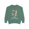 finnish-lapphund-sweatshirt-humor-light-green Finnish Lapphund Humor Sweatshirt, Light Green, front view