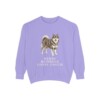 finnish-lapphund-sweatshirt-humor-violet Finnish Lapphund Humor Sweatshirt, Violet, front view