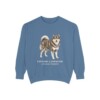 Finnish Lapphund Latin Sweatshirt, Blue Jean, front view