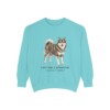 Finnish Lapphund Latin Sweatshirt, Chalky Mint, front view