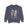 Finnish Lapphund Latin Sweatshirt, Denim, front view