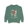 Finnish Lapphund Latin Sweatshirt, Light Green, front view