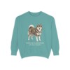 Finnish Lapphund Latin Sweatshirt, Seafoam, front view