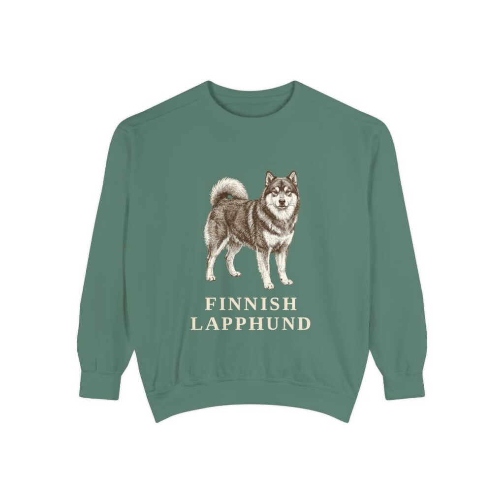 Finnish Lapphund Sweatshirt, Light Green, front view