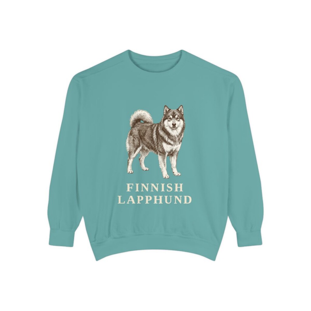 Finnish Lapphund Sweatshirt, Seafoam, front view