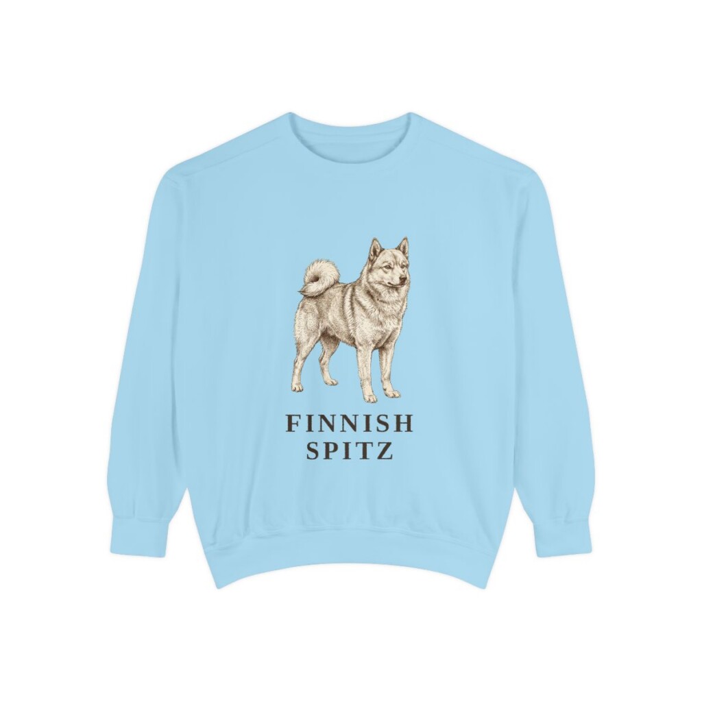Finnish Spitz Sweatshirt, Chambray, front view