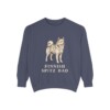 Finnish Spitz Dad Sweatshirt, Denim, front view