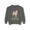 Finnish Spitz Dad Sweatshirt, Pepper, front view