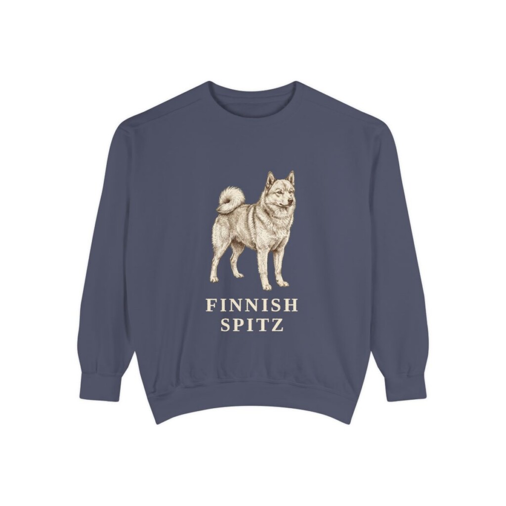 Finnish Spitz Sweatshirt, Denim, front view