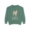 Finnish Spitz Humor Sweatshirt, Light Green, front view