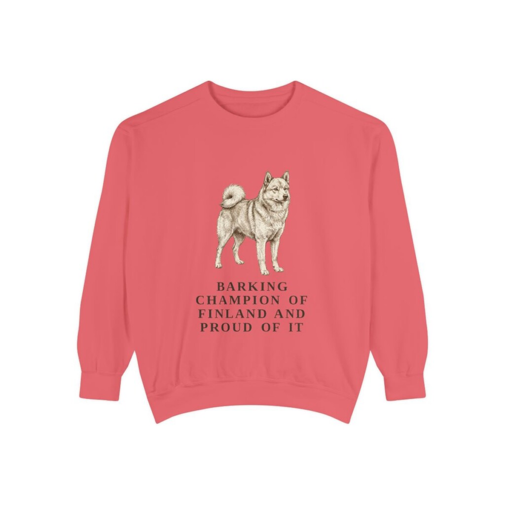 Finnish Spitz Humor Sweatshirt, Watermelon, front view