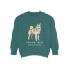 Finnish Spitz Latin Sweatshirt, Blue Spruce, front view