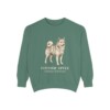 Finnish Spitz Latin Sweatshirt, Light Green, front view